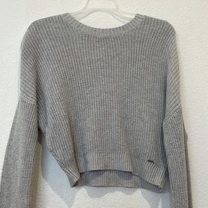 cropped grey sweater